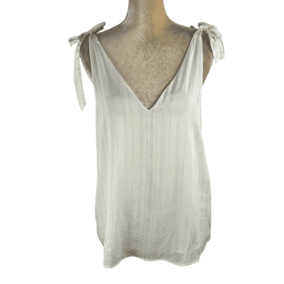 Express women's off white/gold tank top size S - Picture 1 of 4